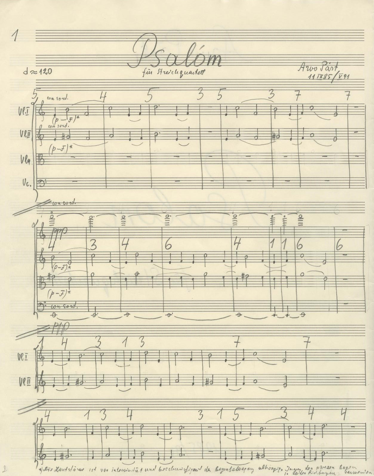 Psalom – Arvo Pärt Centre